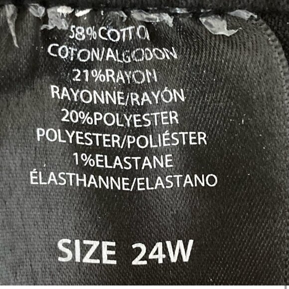 TAHARI Women's Ellie Pull-on Black Stretch Skinny Jeggings Plus Size 24W NWT - Picture 8 of 12